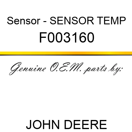 Sensor - SENSOR, TEMP F003160