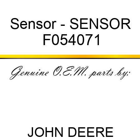 Sensor - SENSOR F054071