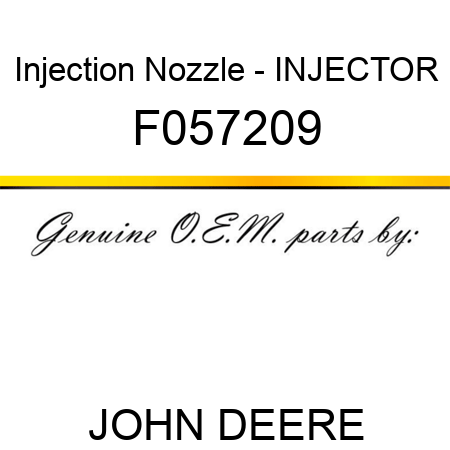 Injection Nozzle - INJECTOR F057209
