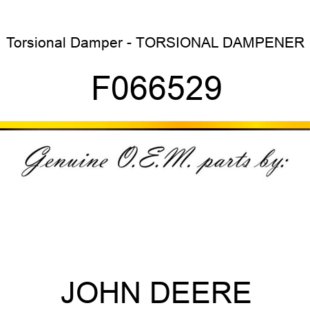 Torsional Damper - TORSIONAL DAMPENER F066529