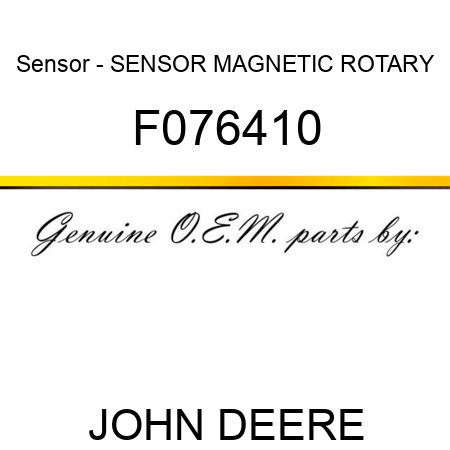 Sensor - SENSOR, MAGNETIC ROTARY F076410