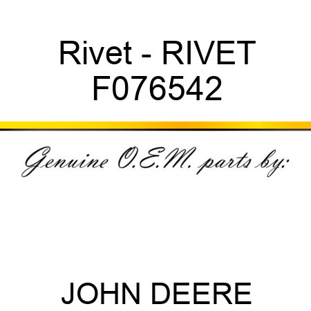 Rivet - RIVET F076542