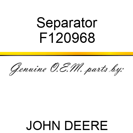 Separator F120968
