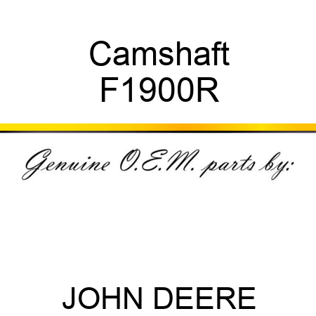 Camshaft F1900R