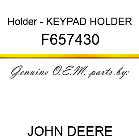 Holder - KEYPAD HOLDER F657430