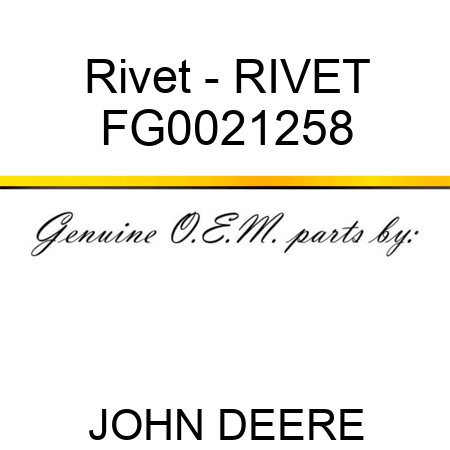 Rivet - RIVET FG0021258