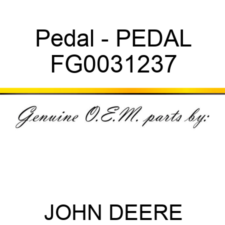 Pedal - PEDAL FG0031237