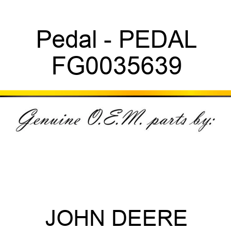 Pedal - PEDAL FG0035639