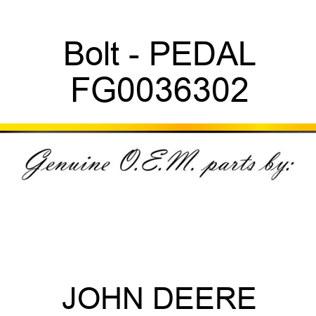 Bolt - PEDAL FG0036302