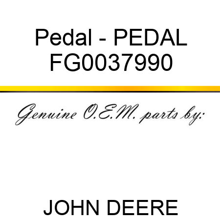 Pedal - PEDAL FG0037990