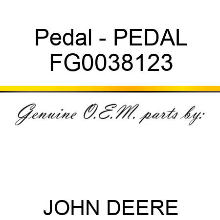 Pedal - PEDAL FG0038123