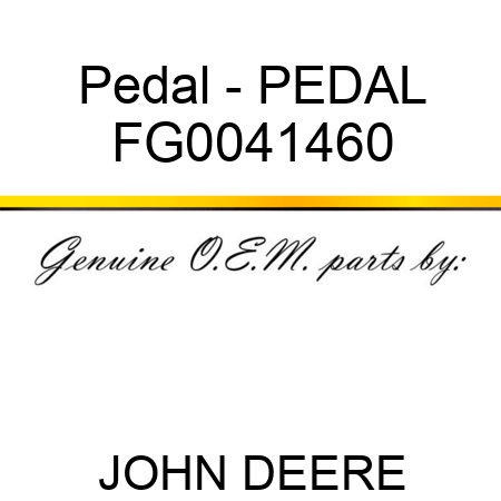 Pedal - PEDAL FG0041460