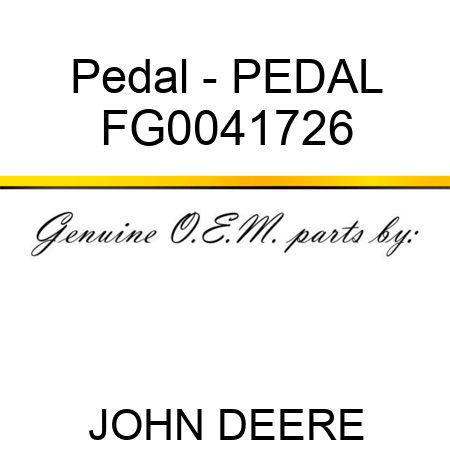 Pedal - PEDAL FG0041726