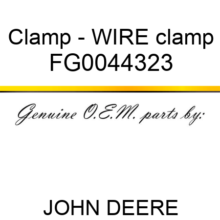 Clamp - WIRE clamp FG0044323