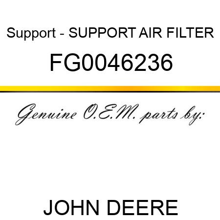 Support - SUPPORT, AIR FILTER FG0046236