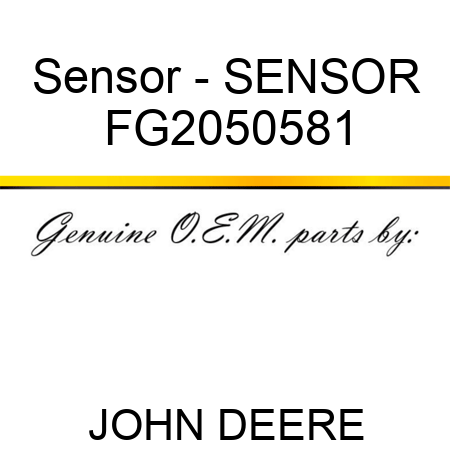 Sensor - SENSOR FG2050581