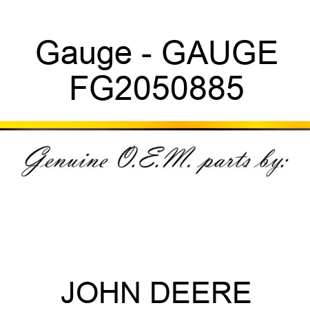 Gauge - GAUGE FG2050885