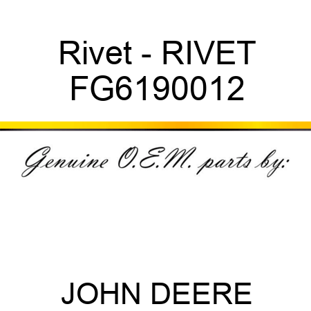 Rivet - RIVET FG6190012