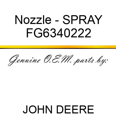 Nozzle - SPRAY FG6340222