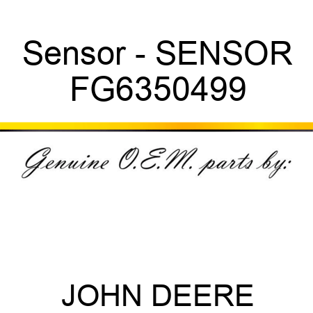 Sensor - SENSOR FG6350499