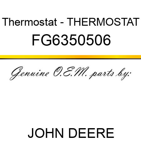 Thermostat - THERMOSTAT FG6350506