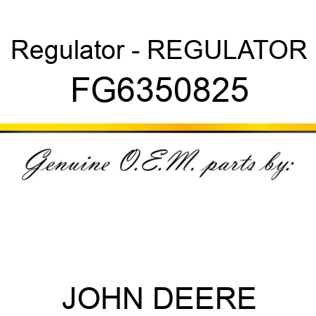 Regulator - REGULATOR FG6350825