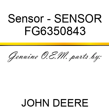 Sensor - SENSOR FG6350843