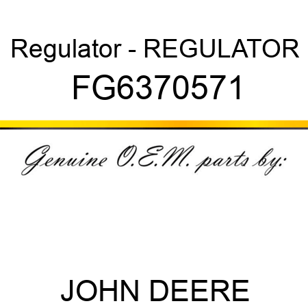 Regulator - REGULATOR FG6370571