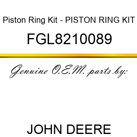 Piston Ring Kit - PISTON RING KIT FGL8210089