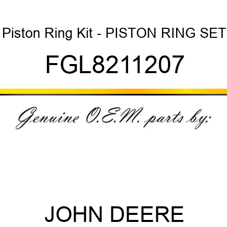 Piston Ring Kit - PISTON RING SET FGL8211207