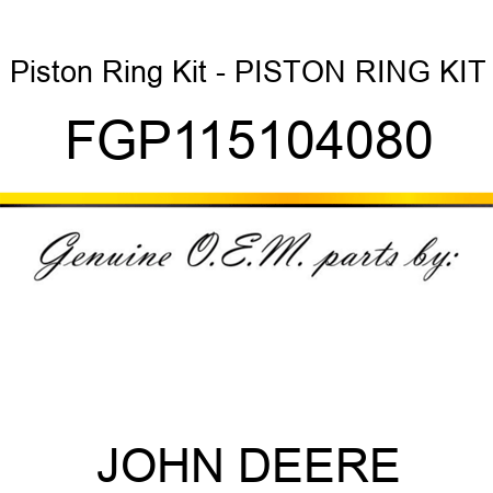 Piston Ring Kit - PISTON RING KIT FGP115104080
