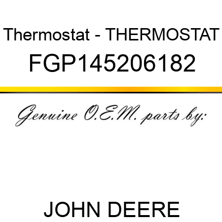 Thermostat - THERMOSTAT FGP145206182