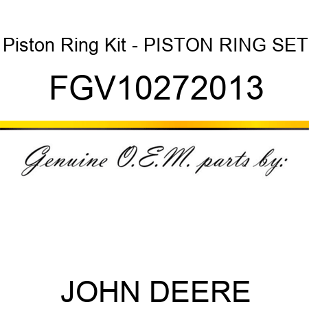 Piston Ring Kit - PISTON RING SET FGV10272013