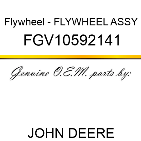 Flywheel - FLYWHEEL ASSY FGV10592141