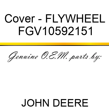 Cover - FLYWHEEL FGV10592151