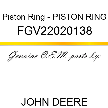 Piston Ring - PISTON RING FGV22020138