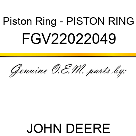 Piston Ring - PISTON RING FGV22022049
