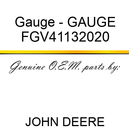 Gauge - GAUGE FGV41132020