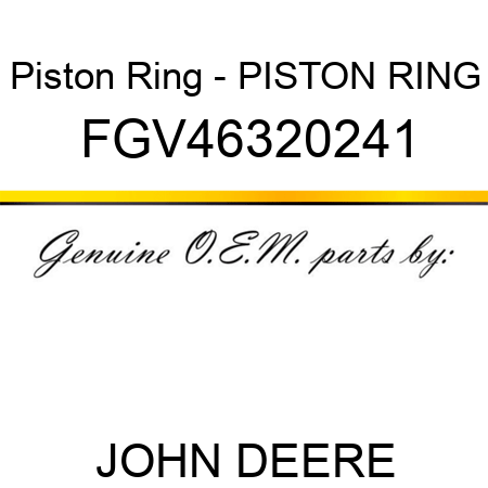 Piston Ring - PISTON RING FGV46320241