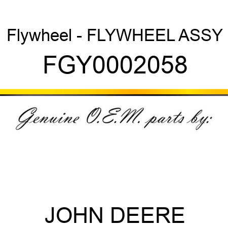 Flywheel - FLYWHEEL ASSY FGY0002058