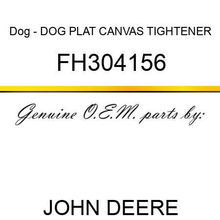 Dog - DOG, PLAT CANVAS TIGHTENER FH304156