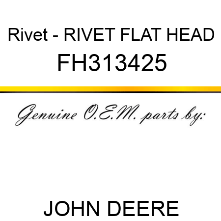 Rivet - RIVET, FLAT HEAD FH313425