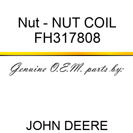 Nut - NUT, COIL FH317808