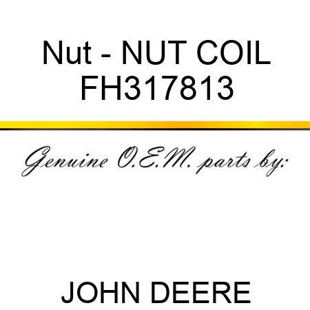 Nut - NUT, COIL FH317813