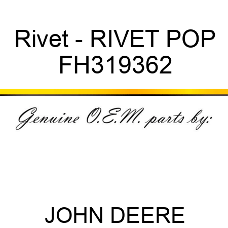 Rivet - RIVET, POP FH319362