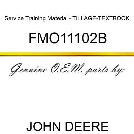 Service Training Material - TILLAGE-TEXTBOOK FMO11102B