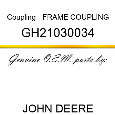 Coupling - FRAME COUPLING GH21030034