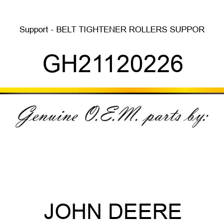 Support - BELT TIGHTENER ROLLERS SUPPOR GH21120226