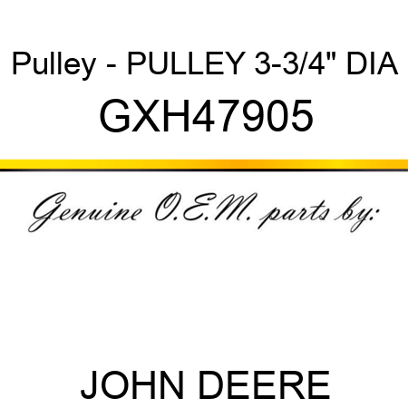 Pulley - PULLEY, 3-3/4