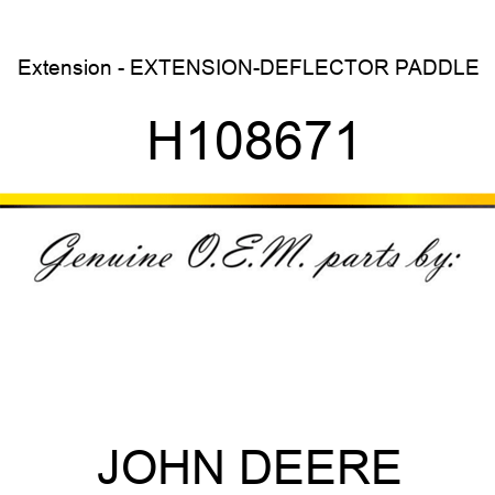 Extension - EXTENSION-DEFLECTOR PADDLE H108671